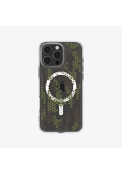 Spigen İphone 16 Pro İle Uyumlu Kılıf Ultra Hybrid Magfit Magsafe Özellikli Digital Camo