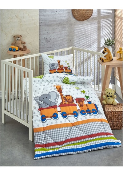 Komfort Home V11 %100 Pamuklu Silikon Elyaf Bebek Yorgan Seti