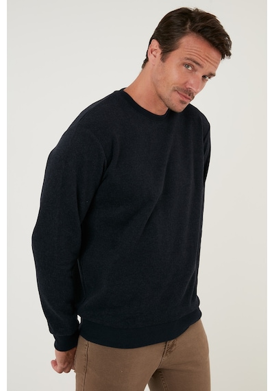 Buratti Slim Fit Bisiklet Yaka Pamuklu Erkek Kazak 456201 Lacivert