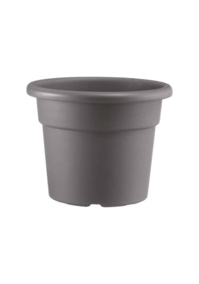 Clındro Boz Kahve Plastik Saksı 30 23cm