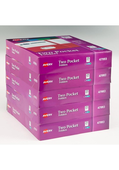 Avery Two-pocket Klasör, Koyu Mavi, Fall 5 Adet 5 Pack Diğer