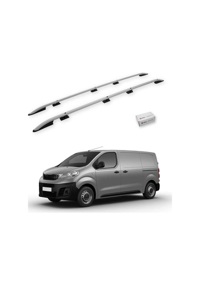Turtle Peugeot Expert Mk3 2017-2025 / Uzun Şasi Tavan Çıtası Crown Gri