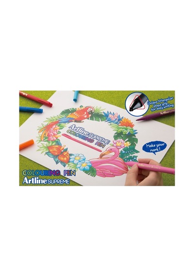 Artline Supreme Colouring Keçe Uçlu 0.6 Mm Kalem Krom Sarı