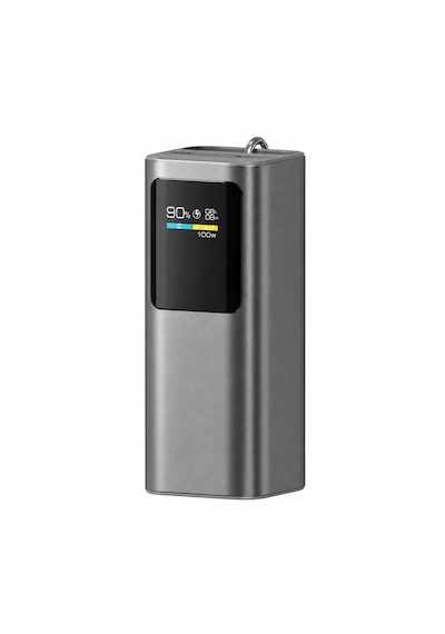 100w Ultra Hızlı Şarj Powerbank 20000 Mah Pd 3.0 Tft Ekranlı Dahili Type-c Kablolu Gri