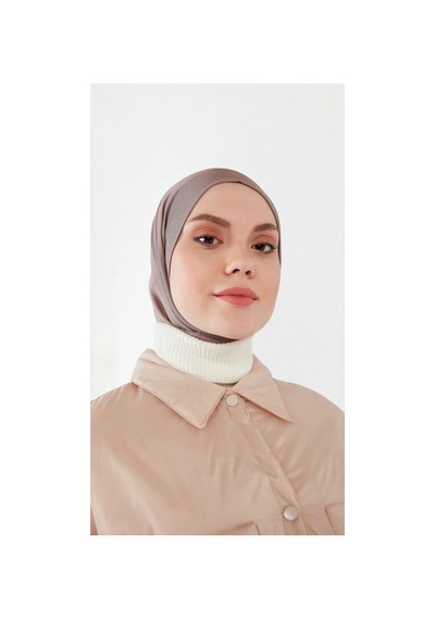 Ardün Hijab Çıt Çıt Bone Şal Modası 2025 Hem Şık Hem Kullanışlı Koyu Vizon - 694962869 Koyu Vizon