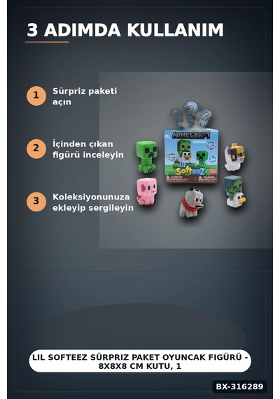 Lil Softeez Sürpriz Paket Oyuncak Figürü - 8x8x8 Cm Kutu, 1 Adet Asorti Bx-316289