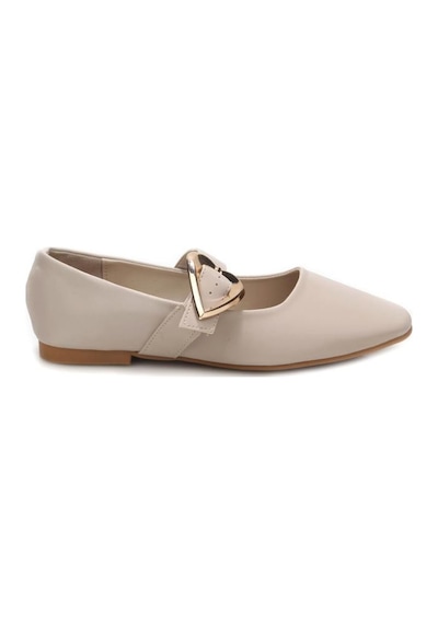 Papuçcity Fendi 03468 Kadın Günlük Babet Krem