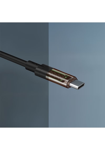 Qgeem Qg04 Dijital Led Göstergeli Type-c To Type-c Pd 40g 8k 60hz Data Kablosu 240w 1m Siyah