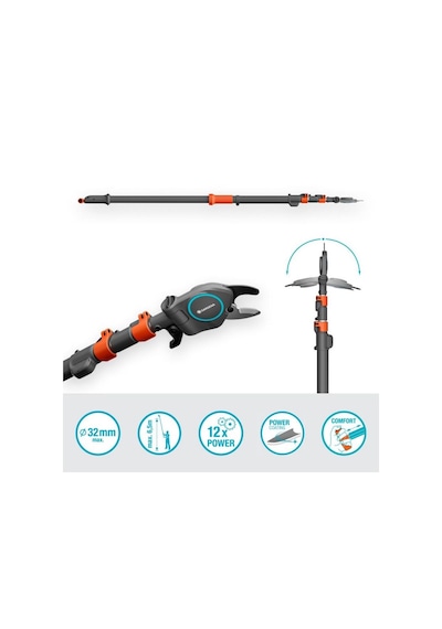 Gardena 12081 Teleskopik Budama Makası Starcut Pro L
