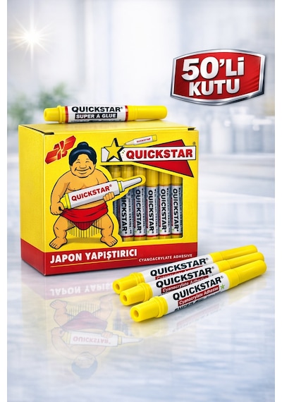 Quickstar Japon Yapıştırıcı 3g Süper Glue Siyanoakrilat Hızlı Yapıştırıcı 50 Adet