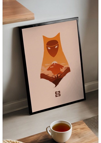 Journey Siyah Ahşap Çerçeveli Poster, Dekoratif Oyun Duvar Tablosu