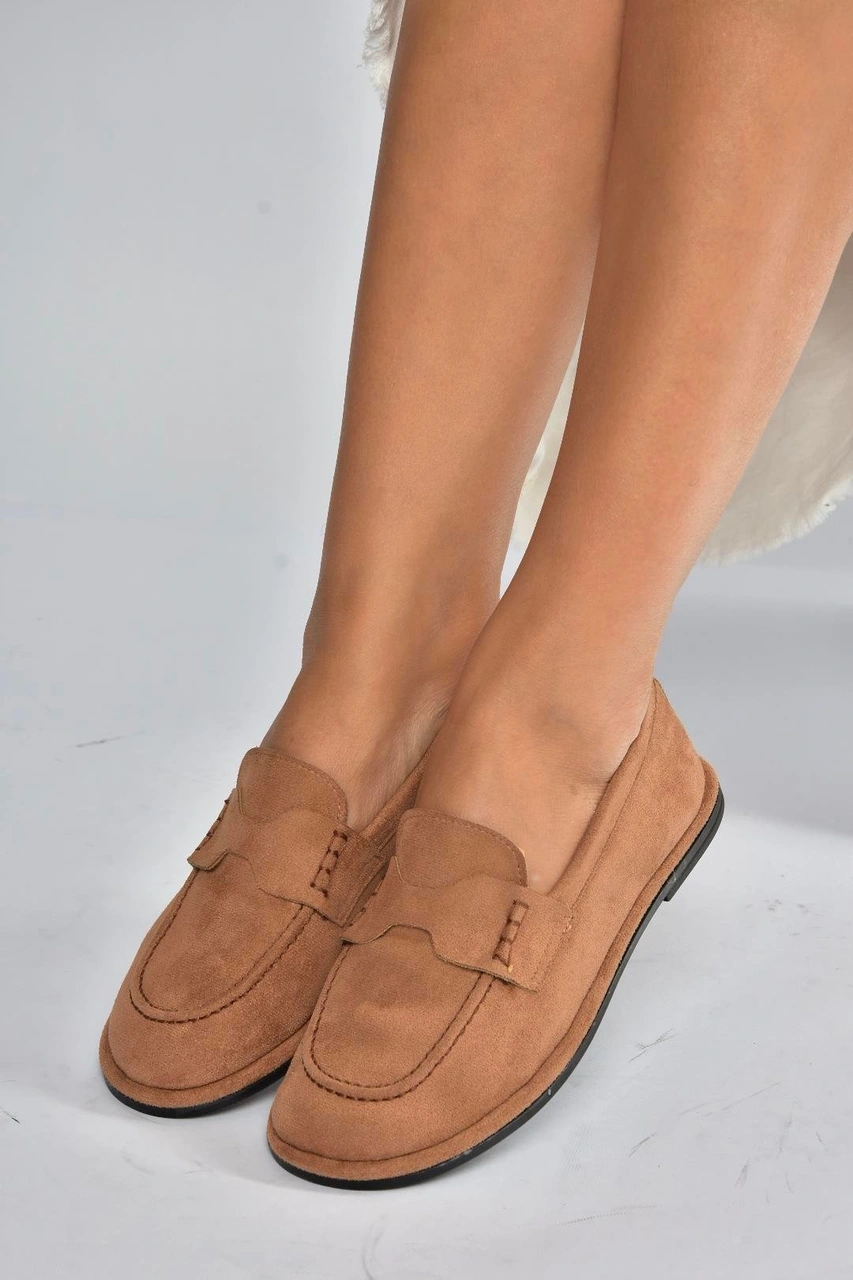 Fox Shoes V846872102 Taba Süet Günlük Kadın Ayakkabı Taba-süet
