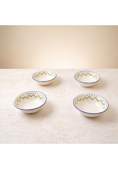 Güral Zeytindalı Desenli 14 Cm 4lü Çorba Ve Salata Kasesi Çok Renkli