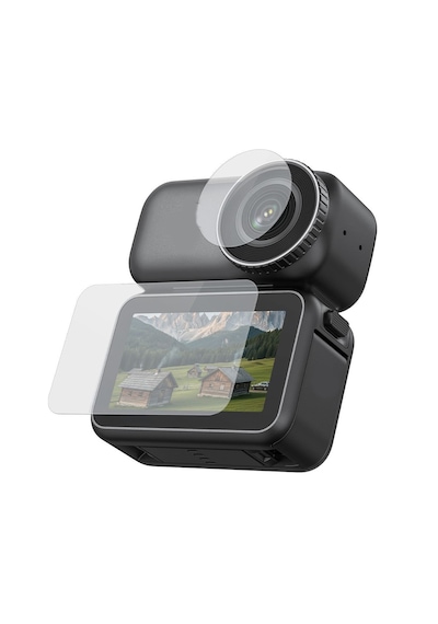 Teknoroket Djı Osmo Nano Uyumlu Ekran + Lens Temperli Cam Koruyucu 9h Şeffaf