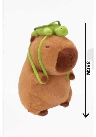 Capybara 35 Cm Yumuşak & Sevimli Peluş Oyuncak Acı Kahverengi