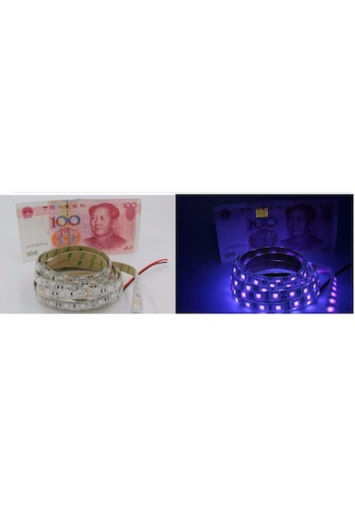 UV Şerit LED 5050 SMD 60/m İç Mekan 1mt 12V