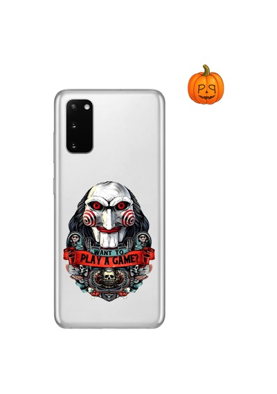 Dali Design Samsung Galaxy S20 Uyumlu Şeffaf Kılıf Horror 7 Tasarımlı