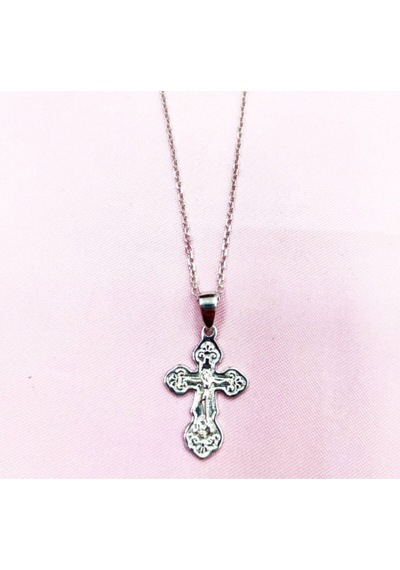 Oriental Kuyumculuk Jewellery Taşsız Gümüş Haç Kolye Gümüş