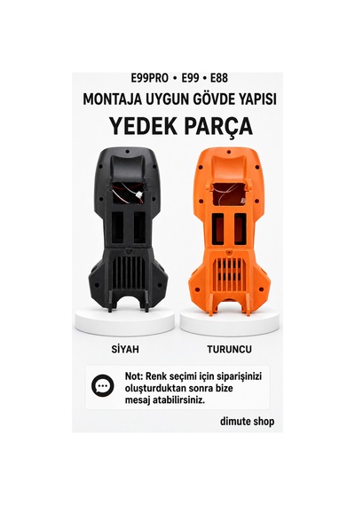 E99pro E99 E88 Drone Gövde Kasası Anakart Dahil Siyah Veya Turuncu Yedek Parça - 906425154