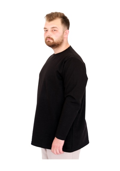 Mode Xl Büyük Beden Erkek Bisiklet Taka Sweatshirt İnterlok Pike U22464 Siyah Siyah Mode Xl Büyük Beden Erkek Bisiklet Taka Sweatshirt İnterlok Pike U22464 Siyah Siyah