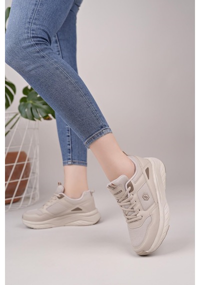 Nesilshoes Nesil Shoes Queen 2105 Kum Kadın Senakers