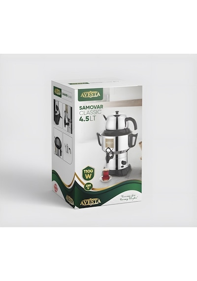 Avesta 4.5 Lt Ev Tipi Klasik Elektrikli Semaver