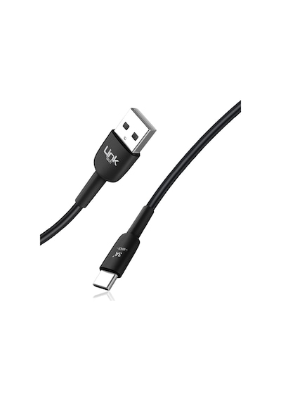 Linktech K602 Safe Type-C USB PD 3A 1 Metre Şarj Kablosu Siyah