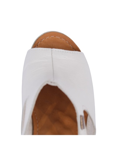 Napa Shoes Ortopedik Konforlu Dolgu Topuk Ayarlanabilir Açık Burun Terlik Napa-1001 Beyaz