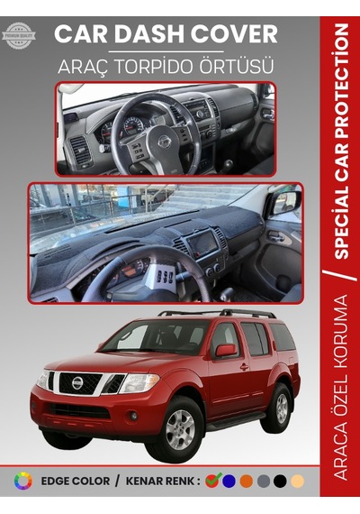 Nissan Pathfinder 2005-2014 Torpido Örtüsü Panel Koruma Araca Özel Uv Koruma Kaymaz Kolay Montaj - 882 Stiloto