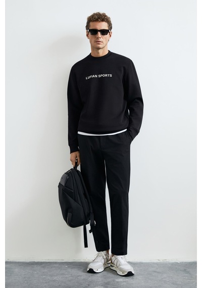 Lufian Rowan Erkek Sweatshirt Siyah Siyah 112030195100100