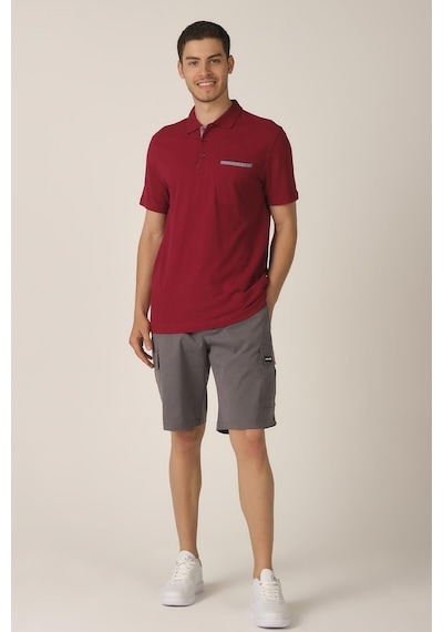 Alexander Gardi Alexandergardı Polo Yaka Erkek T-shirt Cas442940 Bordo