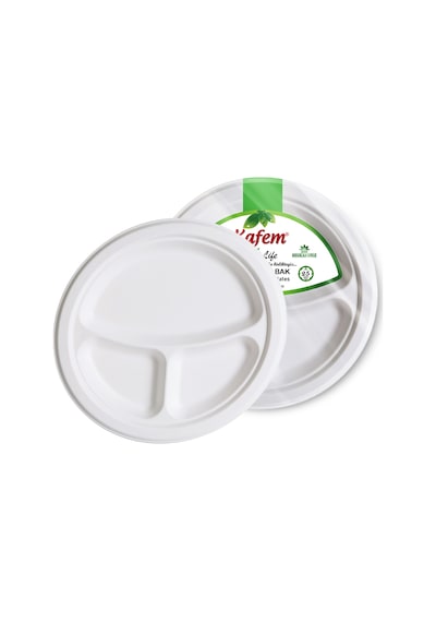 Kafem Ekolojik 3 Gözlü Karton Tabak 25 li X 5 Paket