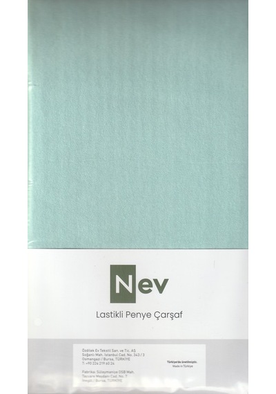 Nev Penye Çarşaf Fitted Su Yeşili 100x200+30