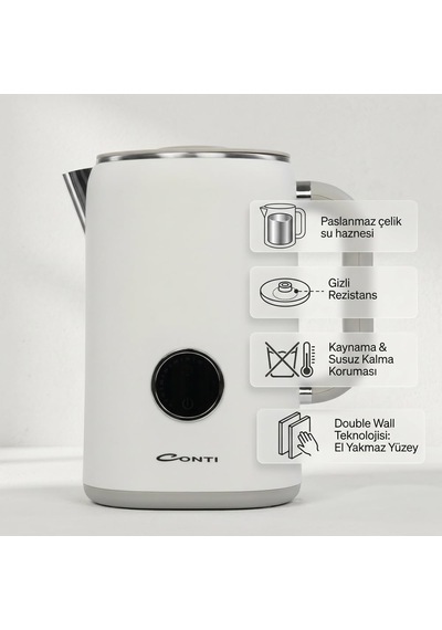 Ck-300 Therma Dijital Kettle 1,7 L, Dokunmatik Ekran, Çay, Kahve, Bitki Çayı Ve Mama Suyu İçin 4 Sıcaklık Modu, Çift Katmanlı El Yakmayan Gövde, Sıcak Tutma Ve Susuz Çalışma Emniyeti Ck-300 Therma Dijital Kettle 1,7 L, Dokunmatik Ekran, Çay, Kahve, Bitki Çayı Ve Mama Suyu İçin 4 Sıcaklık Modu, Çift Katmanlı El Yakmayan Gövde, Sıcak Tutma Ve Susuz Çalışma Emniyeti