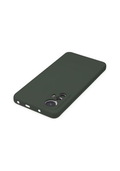 Xiaomi Mi 12 Lite Uyumlu Kılıf Nano İçi Kadife Silikon - Koyu Yeşil