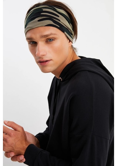 Butikgiz Erkek 4 Fonksiyonlu Koruyucu Pamuklu, Esnek, Terletmez, Bandana, Boyunluk, Maske - Tek Ebat / Kamuflaj Kamuflaj