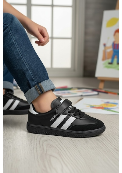 Enoch Erkek Çocuk Süet Detaylı Ve Cırt Cırtlı Rahat Günlük Sneaker Spor Ayakkabı SİYAH-BEYAZ Enoch Erkek Çocuk Süet Detaylı Ve Cırt Cırtlı Rahat Günlük Sneaker Spor Ayakkabı SİYAH-BEYAZ