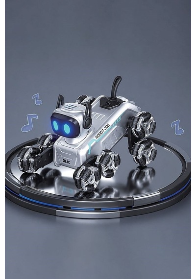 Bagajon Brb2 Aı Akıllı Robot Köpek 2.4ghz Uzaktan Kumandalı Jest Ve Ses Kontrollü 360 Akrobatik Rgb Işıklı Buhar Efektli Şarjlı Oyuncak
