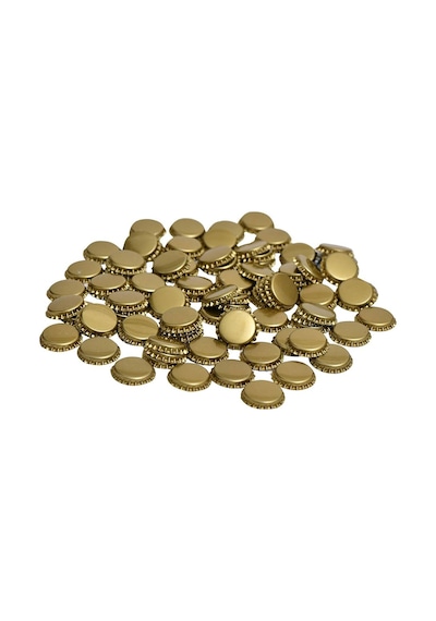 Soda Gazoz Bira Konserve Şişe Kapağı Taç Metal Kapak 250 Adet Gold