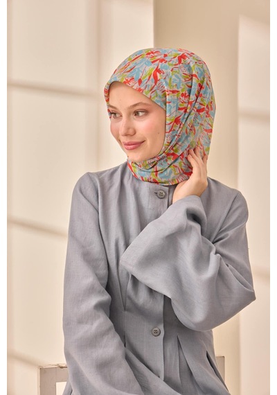 Silk Home Soft Eşarp 73091-13 Bebe Mavi, Parlak Turuncu, Fıstık Yeşili