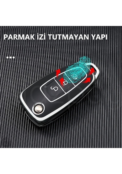 Ford Focus Mondeo Fiesta Kuga Transıt Tourneo C Max S Max Galaxy Ranger Tpu Anahtar Kılıfı Beyaz
