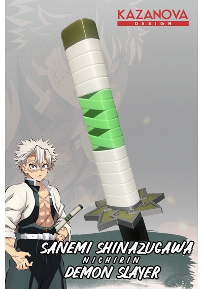 Kazanova Design Sanemi Shinazugawa Demonslayer Anime Katlanabilir Katana 98 Cm