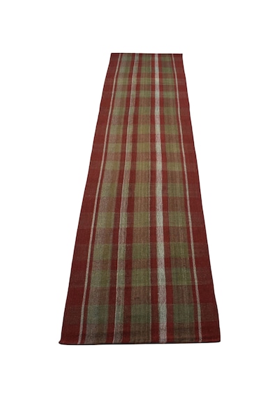 Kilim Antik El Dokuma Ekoseli Sivas Şal Perde Yün Yolluk Kilimi 0156 - Yeni - Çok Renkli