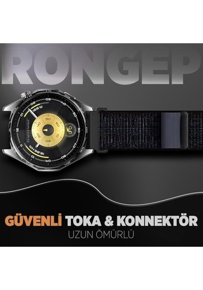 İle Uyumlu Fabric Loop 22mm Kordon Gt6/gt6 Pro/gt5/gt5 Pro/gt4/gt3/gt3 Pro 46mm İçin Cırt Cırt Tasarım Yumuşak Ve Konforlu Gt6 Kordon Rahat Yapılı Terletmeyen Gt6 Kayış