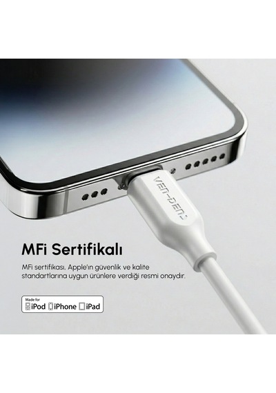 Ven-dens Vd-dc20cl Usb-c Lightning Premium Hızlı Şarj Kablosu 27w