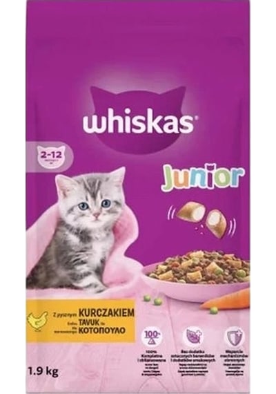 Whiskas Junior Tavuklu Yavru Kedi Maması 1.9 Kg