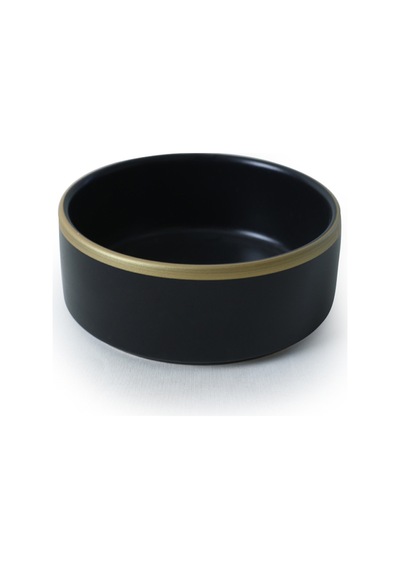 Keramika Mat Siyah Gold Fileli Stackable Kase 14 Cm 4 Adet