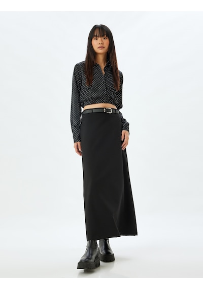 Koton Crop Gömlek Uzun Kollu Puantiyeli Düğmeli Klasik Yaka Slim Fit Beli Lastikli Siyah Desenli 5wal60024ıw Siyah Desenli Koton Crop Gömlek Uzun Kollu Puantiyeli Düğmeli Klasik Yaka Slim Fit Beli Lastikli Siyah Desenli 5wal60024ıw Siyah Desenli