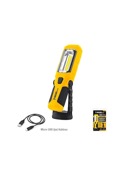 Şarjlı Led Fener / 350 Lumens Sgs5054