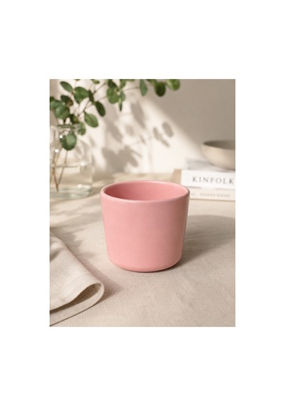 Pembe Seramik Kupa 175 Ml Minimal Kahve Kupası Çay Fincanı Espresso Ve Türk Kahvesi Bardağı Pembe - 902348304 Pembe